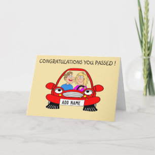 Passed driving test card