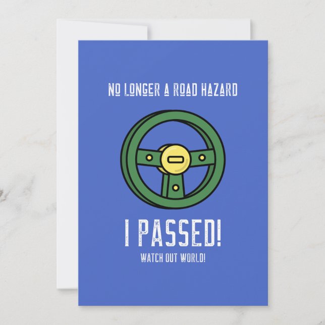 Passed Driving Test Holiday Card (Front)