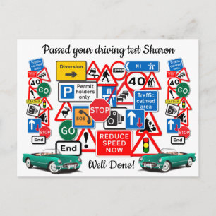 Passed your Driving Test ~ Congratulations! Postcard