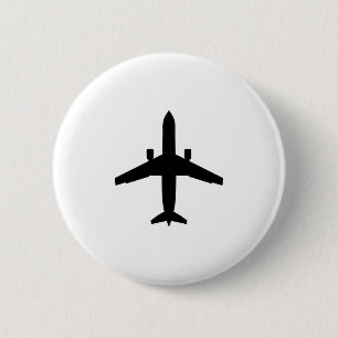 passenger Aeroplane 2 Inch Round Button