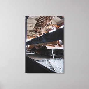 Passenger cars wooden walls down Le Mastrou Canvas Print