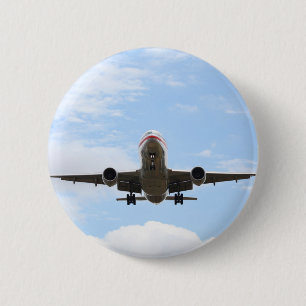 Passenger Plane 2 Inch Round Button