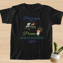 "Passenger Prince" personalized kid boy golf theme