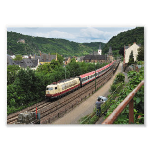 passenger train photo print