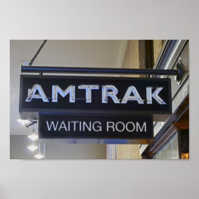 Passenger Train Waiting Room Poster (Front)