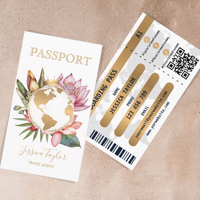 Passeport Agence de Voyage Carte Mondiale Passe D' (Créateur téléchargé)