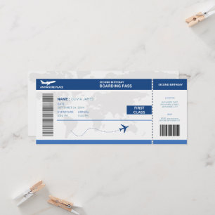 Passeport amusant, carte d'embarquement pour un 2è