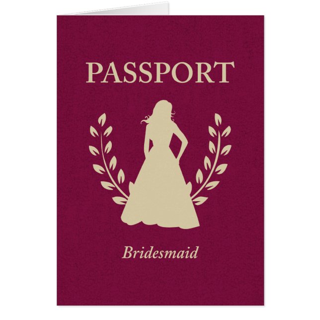 Passeport de demoiselle d'honneur (Devant)