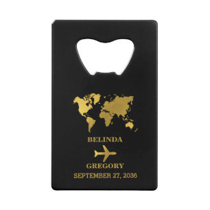 Passeport de mariage de destination Monde Noir Or