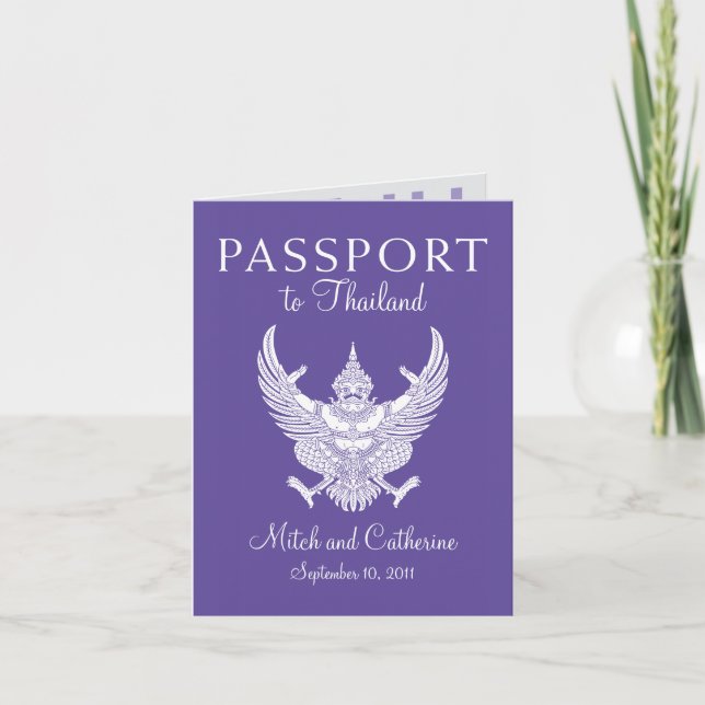 Passeport de mariage Invitation en Thaïlande (Devant)