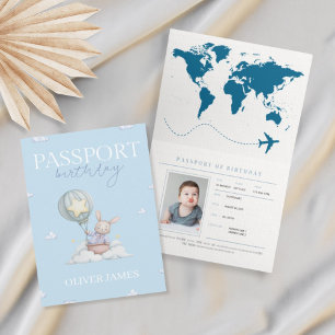 Passeport drôle 1ère invitation anniversaire