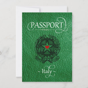 Passeport Italie verte Enregistrer la carte de dat