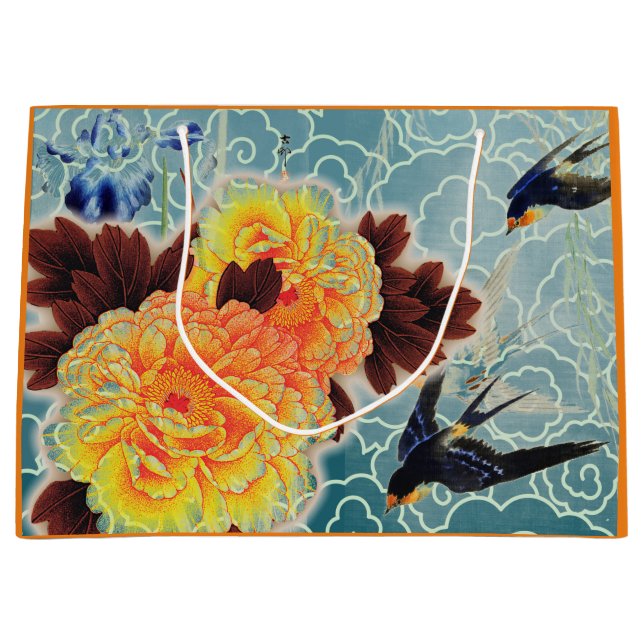 PASSER Sac cadeau FLEURS JAPONAISES (Devant)