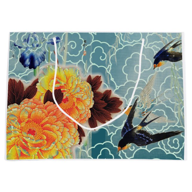 PASSER Sac cadeau FLEURS JAPONAISES (Devant)