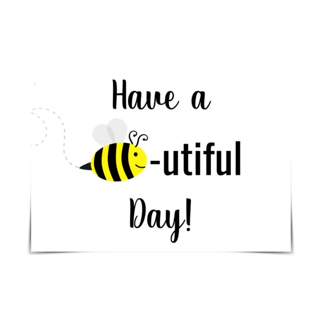 "Passez une journée à la BEE-utiful !" Bonne carte (Créateur téléchargé)