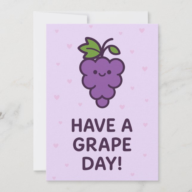 Passez une journée de raisin - Carte de voeux pour (Devant)