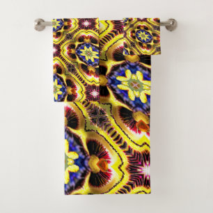 Passiflora Caerulea Pattern Bath Towel Set