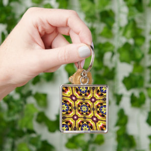 Passiflora Caerulea Pattern Keychain