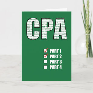 Passing 2 Parts CPA Congratulations Card