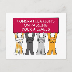 Passing A levels Congratulations Postcard