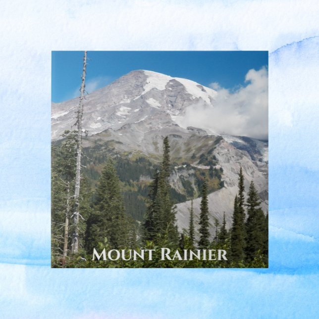 Passing Cloud Over Mount Rainier Tile (In Situ)