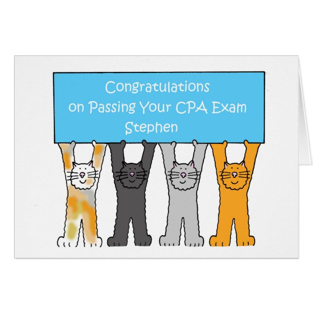 Passing CPA Exam Stephen, Personalised. (Front Horizontal)