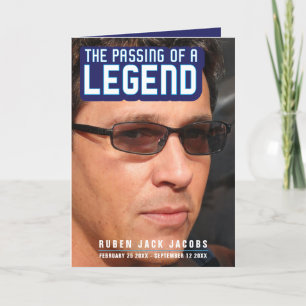 Passing of a legend Funeral service program blue