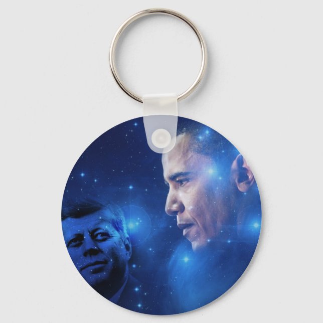 Passing of the Torch, John F. Kennedy Barack Obama Keychain (Front)