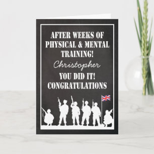 Passing Out Parade, British Army Soldiers Congrats Card