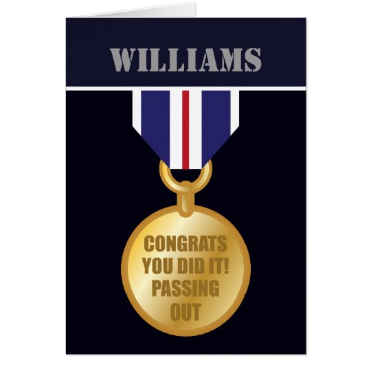 Passing Out Parade, British Naval Medal Congrats Card