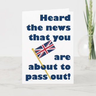 Passing Out Parade Congratulations Fun Union Jack Card