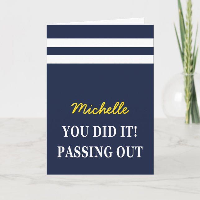 Passing Out Scarf British Navy Congratulations Card (Front)