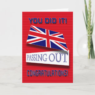 Passing Out, Union Jack, You Did It! UK Flag Card