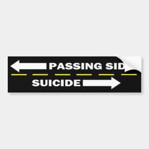 Passing side bumper sticker
