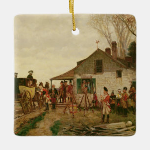 Passing the Outpost Ceramic Ornament