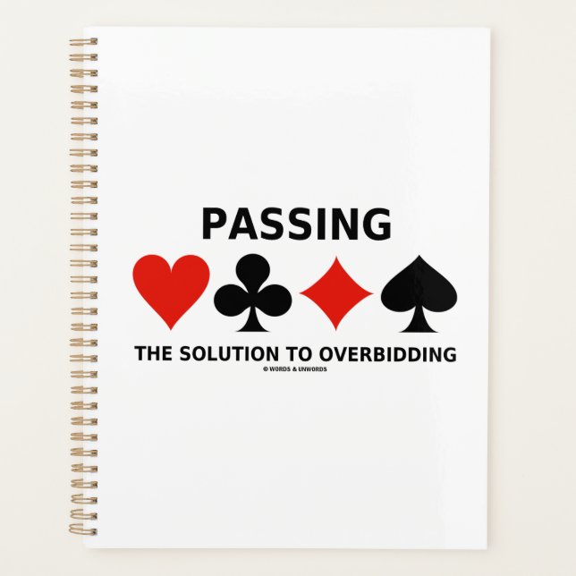 Passing The Solution To Overbidding Bridge Advice Planner (Front)