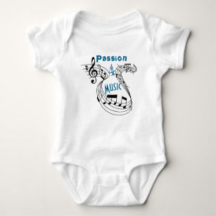 Passion 4 Music Musical Notes Baby Baby Bodysuit