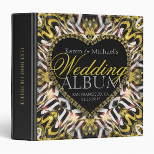 Passion Coeur Or Noir Mariage Album Classeur