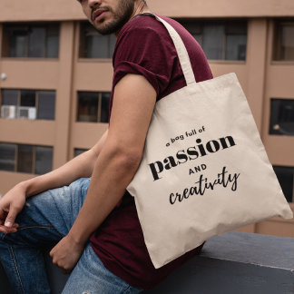 Passion & Creativity Modern Stylish  Tote Bag