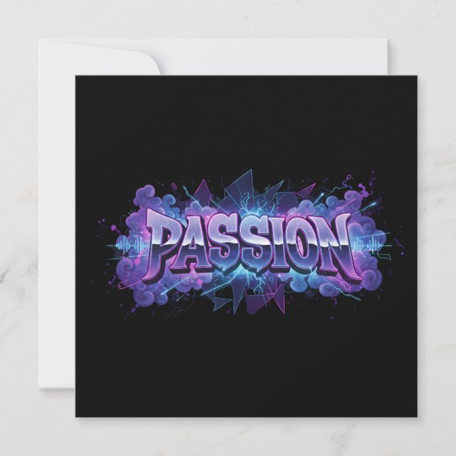 Passion Cyberpunk Typography – Vibrant Modern Word (Front)
