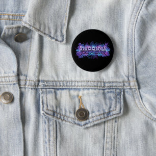 Passion Cyberpunk Typography – Vibrant Modern Word 2 Inch Round Button