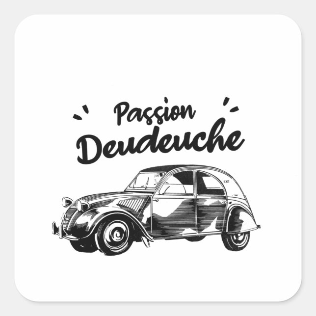 Passion de deudeuche - 2CV Square Sticker (Front)