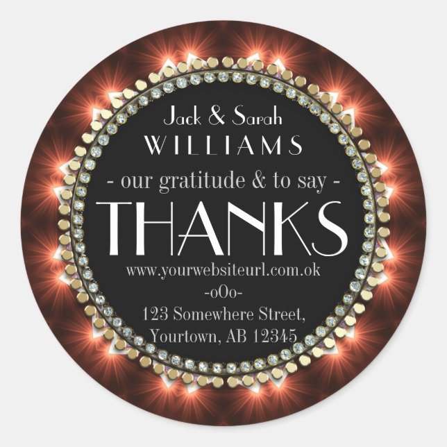 Passion Fire Chalkboard Merci Stickers (Devant)