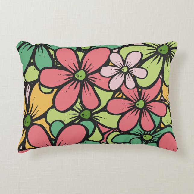 Passion Flower Accent Pillow (Front)
