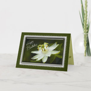 Passion Flower Birthday Card