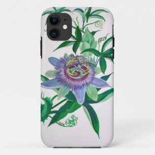Passion Flower Botanical Art iPhone 11 Case