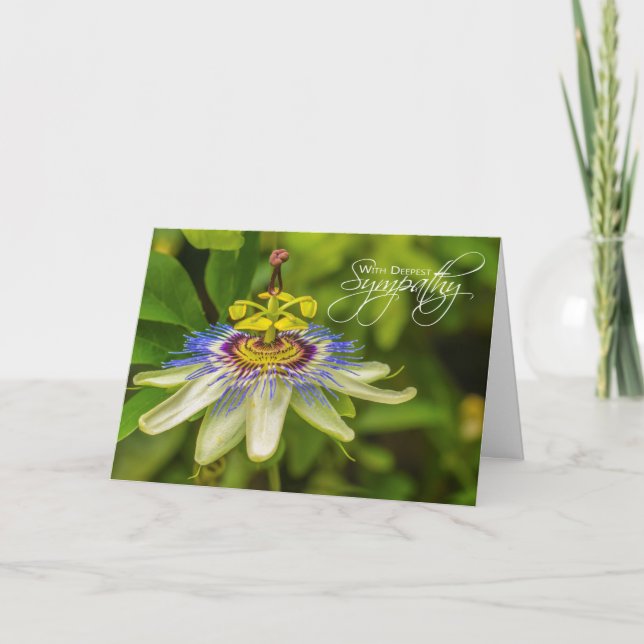 Passion Flower Deepest Carte de Sympathie (Devant)