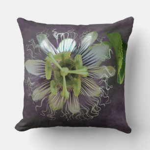 Passion Flower Digital Art Throw Pillow