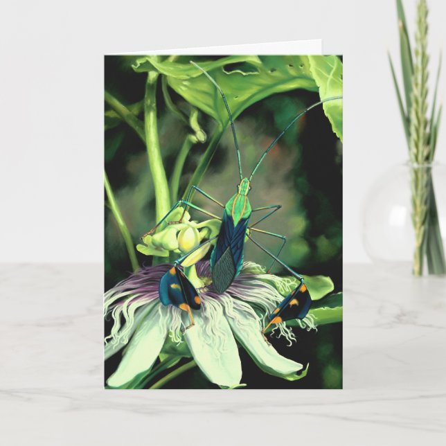 Passion Flower Greeting Card (Front)