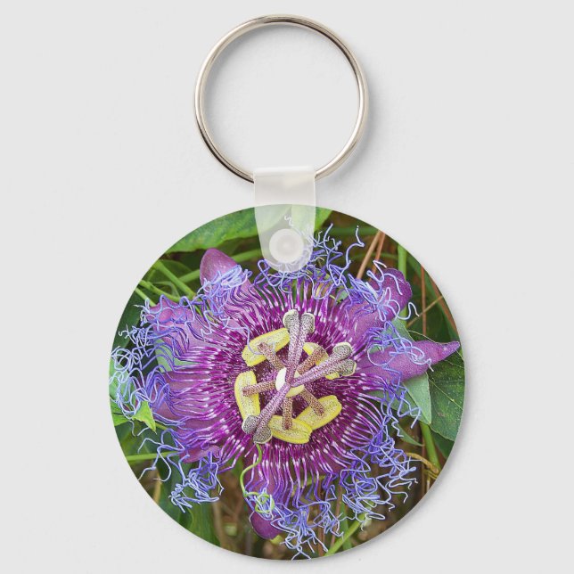 Passion Flower Keychain (Front)